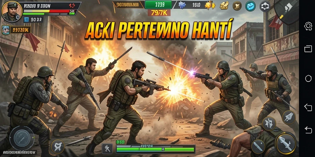 Tampilan aksi seru dalam game 797K yang mendebarkan.