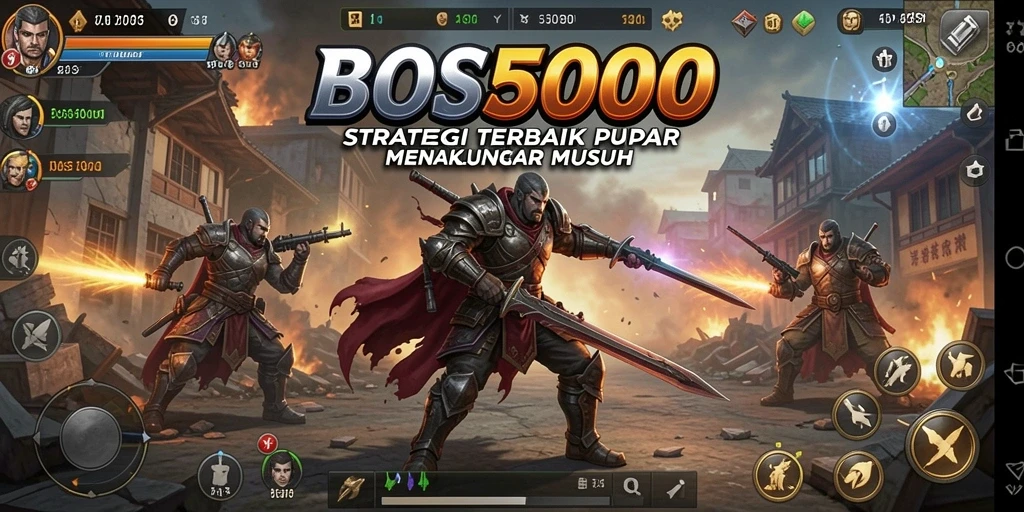 Tampilan gameplay strategis yang menantang di BOS5000.