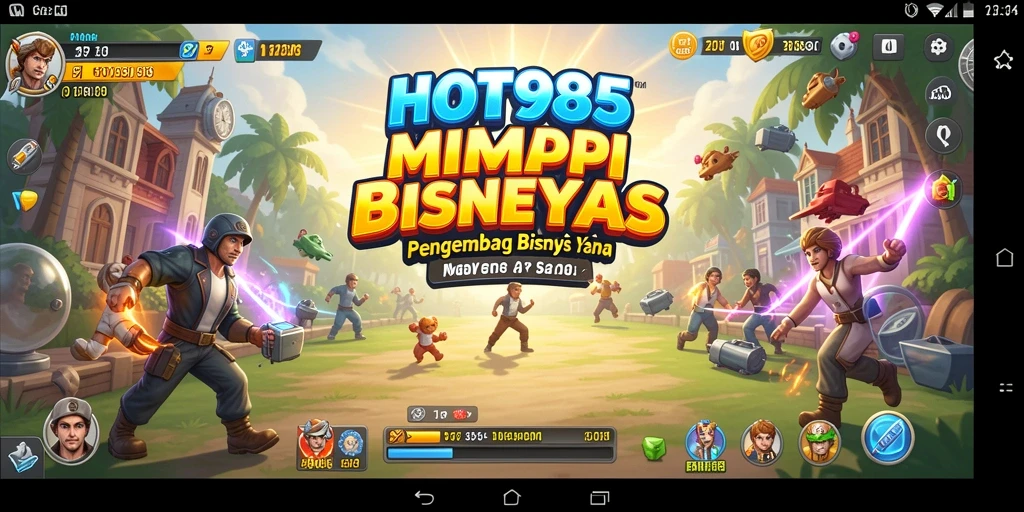 Screenshot gameplay HOT985 menampilkan pengelolaan bisnis yang dinamis.