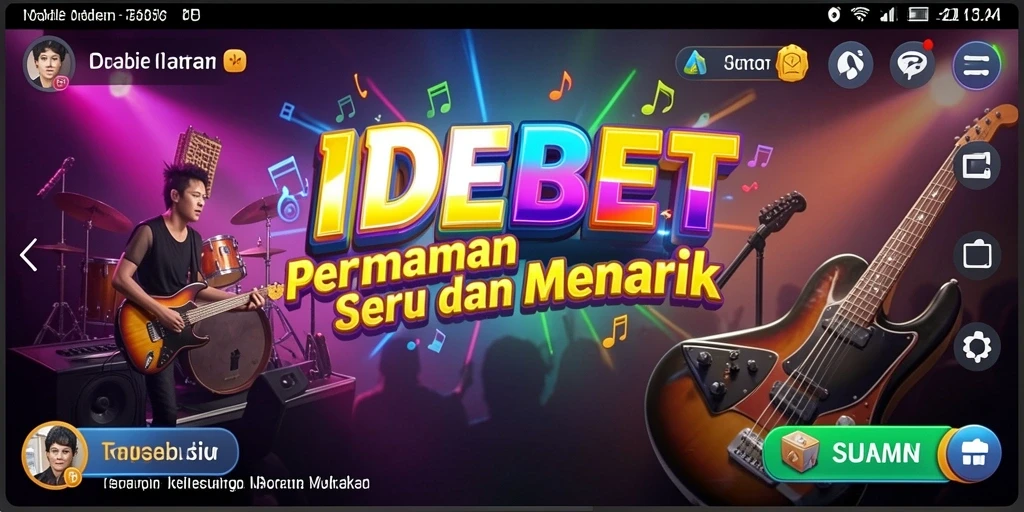 Tampilan gameplay IDEBET yang seru dengan interaksi musik.