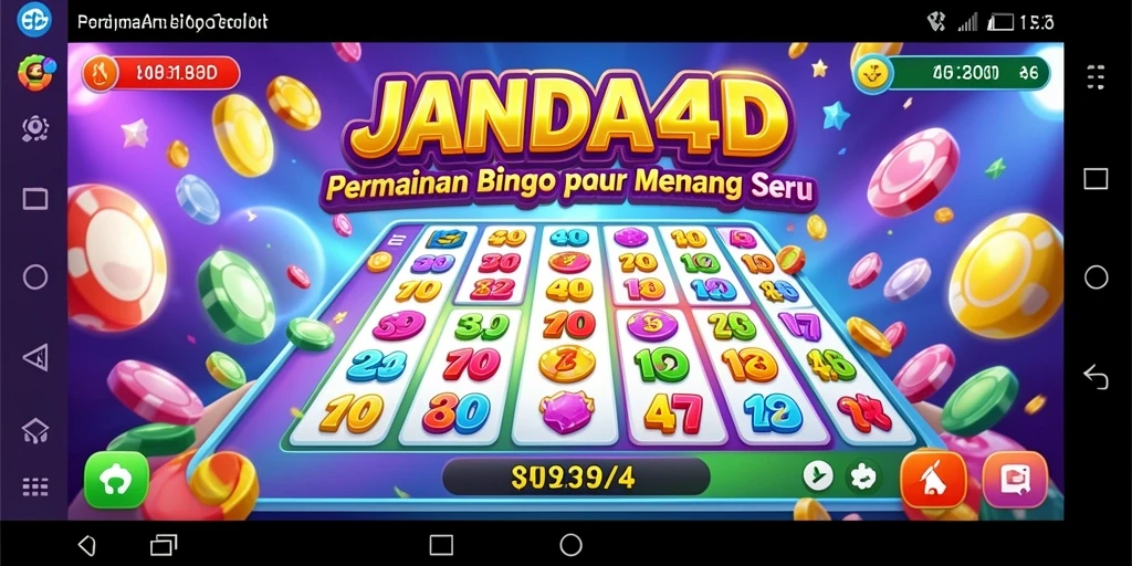 Screenshot gameplay JANDA4D menampilkan momen seru dalam bermain Bingo.
