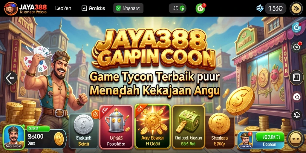 Screenshot utama menampilkan strategi manajemen bisnis Tycoon.