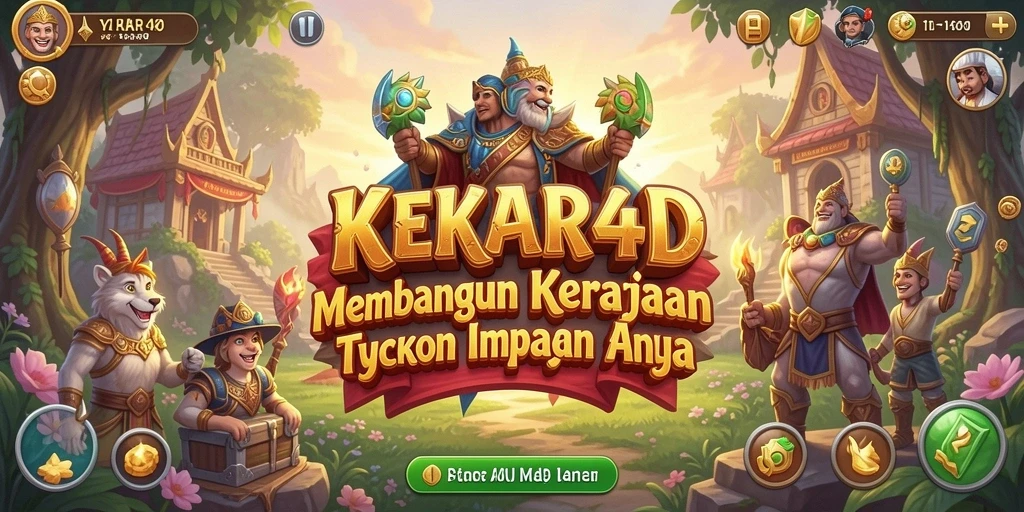 Tampilan gameplay menarik dari KEKAR4D dengan elemen Tycoon.