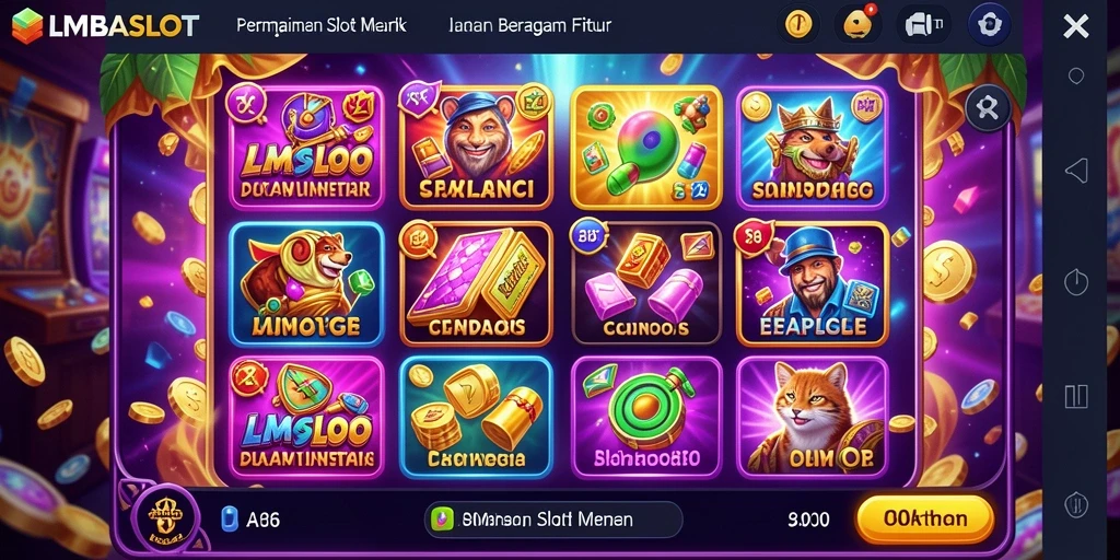 Tampilan menakjubkan dari gameplay LMBASLOT yang penuh warna.