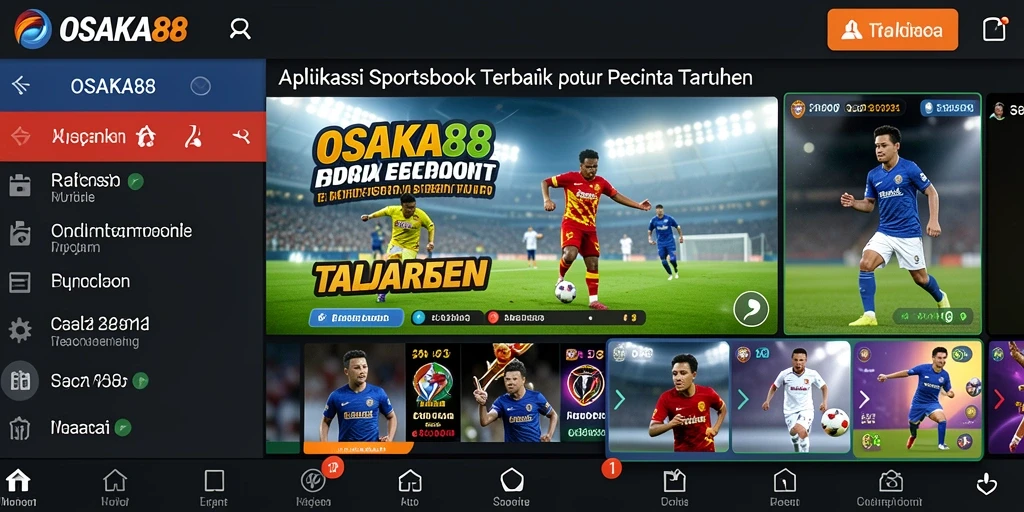 Tampilan gameplay OSAKA88 saat memasang taruhan olahraga.