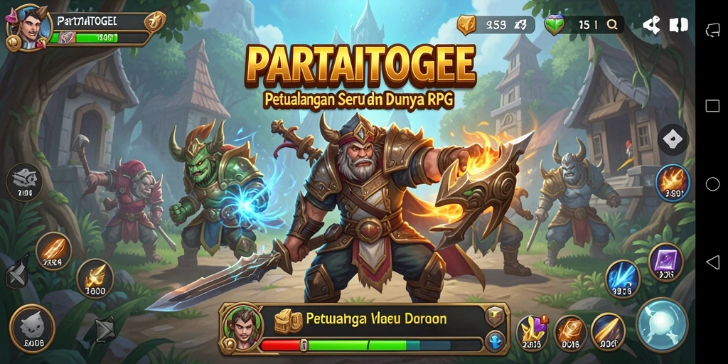 Screenshot menunjukkan aksi seru dalam permainan RPG PARTAITOGEL.