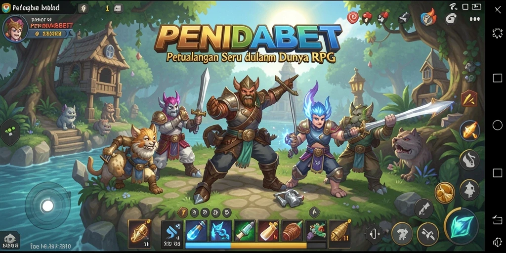 Screenshot PENIDABET menampilkan aksi pertempuran seru di dunia RPG.