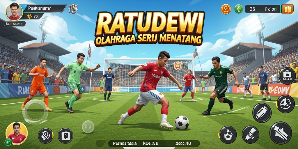 Tampilan menarik dari gameplay <strong>RATUDEWI</strong>, menampilkan aksi olahraga yang seru.