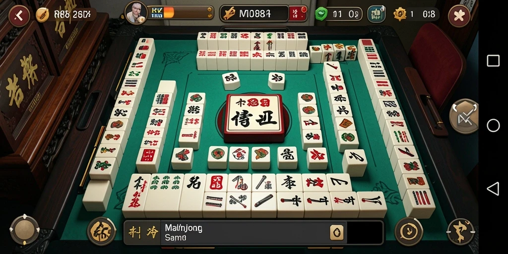 Screenshot gameplay RK88 menampilkan aksi seru permainan Mahjong.