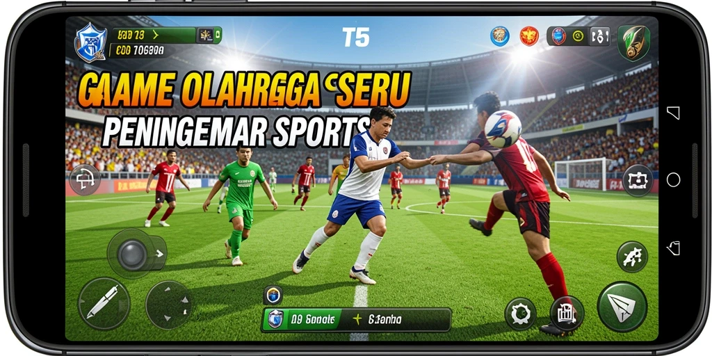 Tampilan gameplay seru dalam game olahraga T6 yang menantang.