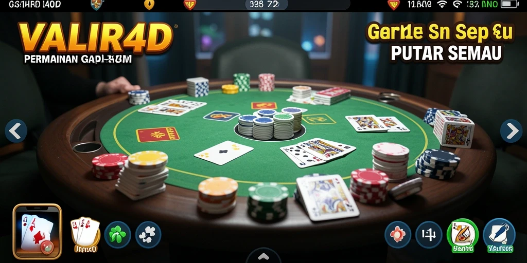 Gameplay seru Gaple di VALIR4D dengan tampilan menarik.