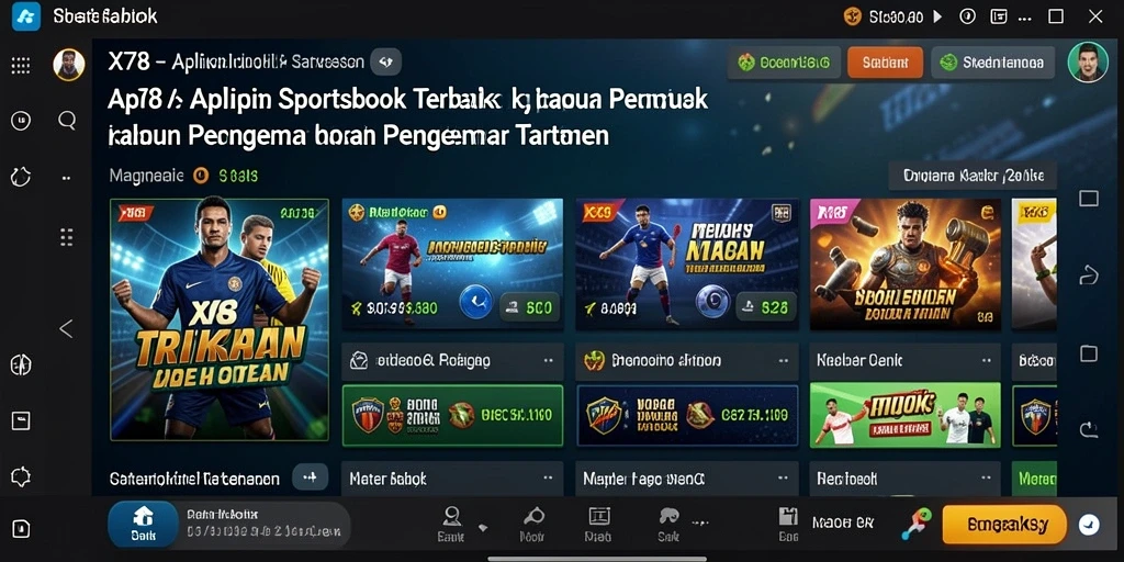 Screenshot gameplay <strong>X78</strong> menampilkan taruhan olahraga yang mendebarkan.