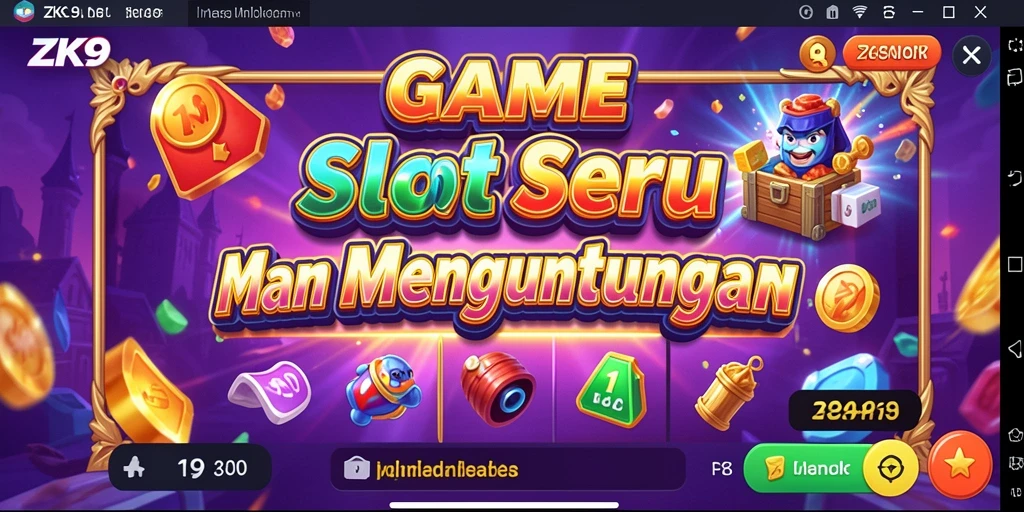 Tampilan gameplay ZK9 dengan animasi slot yang menarik.